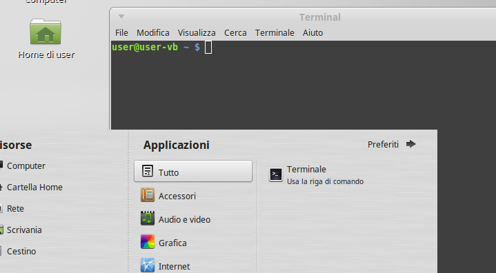 Terminal in Linux Mint